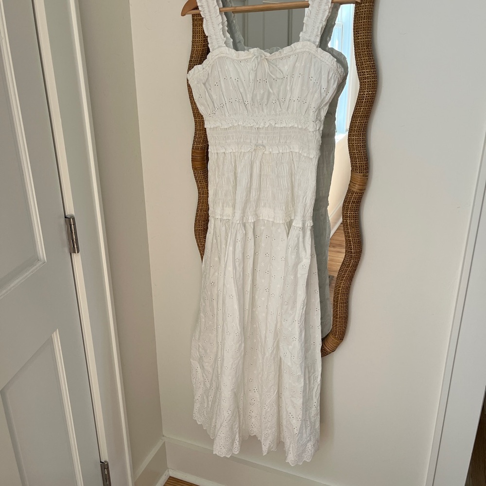 NWT Gap x Doen White Eyelet Cottege Core Dress - Picture 2 of 5